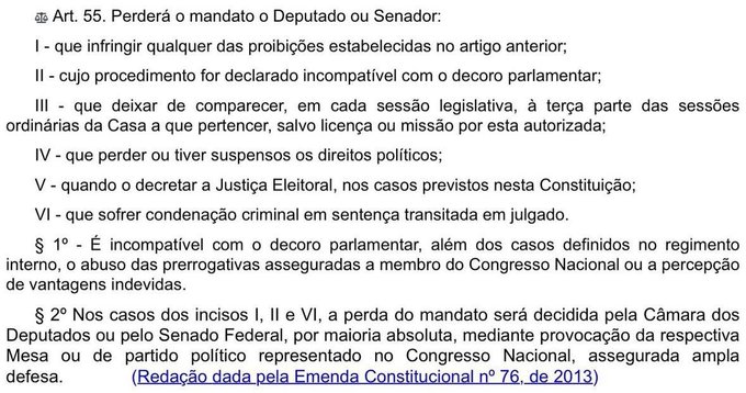 Constituição sobre cassação de deputados