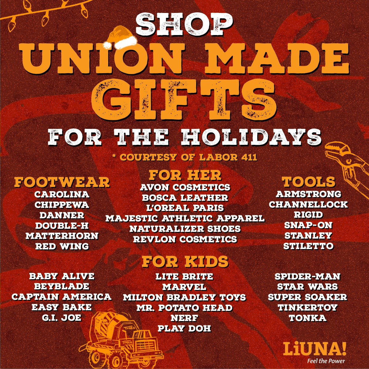 When you choose #UnionMade, you’re investing in good jobs, safer workplaces, and a future for working families. #LiUNA #FeelThePower