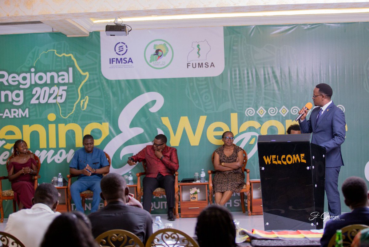 OfficialFUMSA's tweet image. Where medical students’ leadership meets purpose Uganda hosts ARM 2025.
#ARM25

We are looking forward to the opening ceremony on the 14th December , 2025. 

#sharing a picture moment with the Pre-ARM guest of honor in the middle Hon. Fabrice.