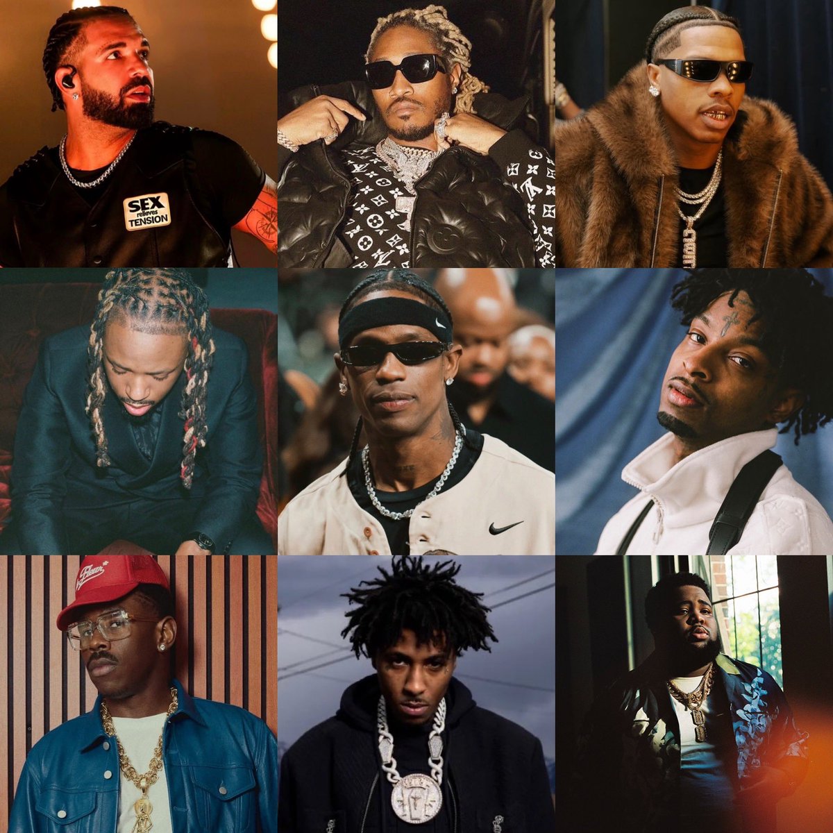 Hip hop artists with the most #1 albums on Billboard in the 2020s 💿🏆

5 - Drake
5 - Future
4 - Lil Baby
4 - Metro Boomin
3 - Travis Scott
3 - 21 Savage
3 - Tyler, The Creator
3 - NBA Youngboy
3 - Rod Wave