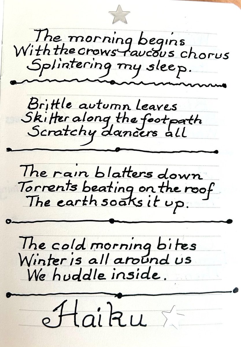 alwriting's tweet photo. POETRY FRIDAY This week I'm harvesting haiku in a small notebook. It's calming and contemplative and delivers just the right vibes. Check out my bounty.
https://t.co/h0EGtVK93V
#poetryfriday #haiku #poetry #writersnotebook https://t.co/e61zpupbQT