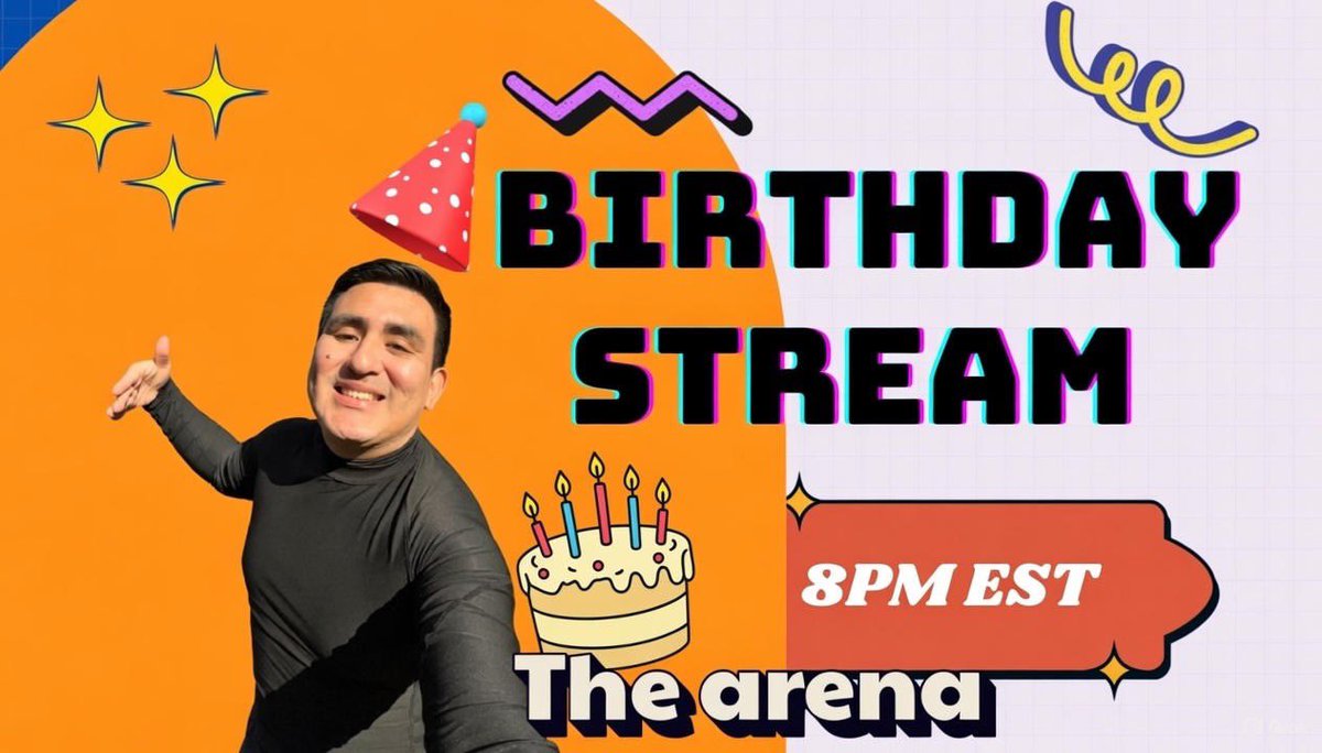 Today is my birthday, will do a stream on <a href="/TheArena/">The Arena ⚔️</a>