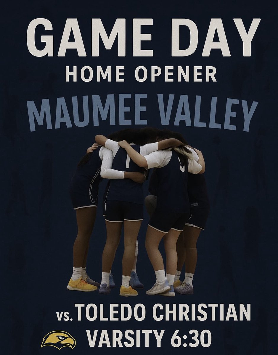 mvcds_gb's tweet photo. @MaumeeValley Hawks face Toledo Christian Eagles in their first home game of the season. It’s a WHITE OUT come out a support our girls!! #hawks #legacy #whiteout https://t.co/61chT5iQ3G