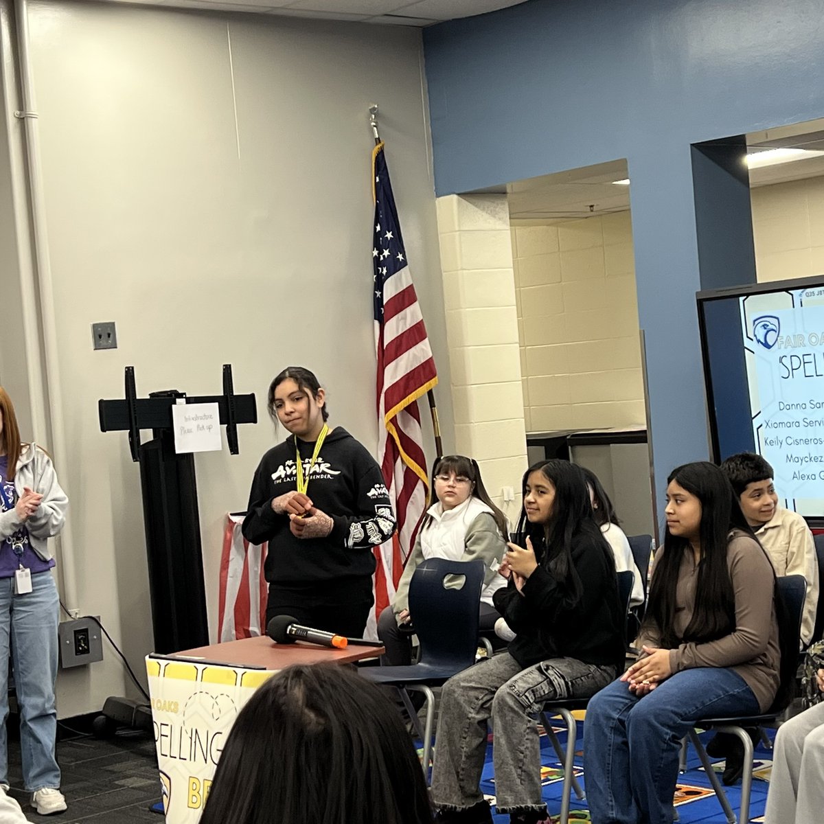 FairOaksEagles's tweet photo. Congratulations to all our spelling bee contestants and to our winner Danna who won with the word suspicious! So proud of all of you! https://t.co/yrUZbTJmQs
