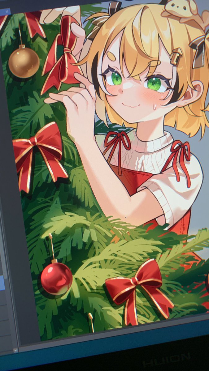 Thanks for coming to my streams in last 3 days! I will be offline to finish this artwork and bring to you Christmasy rewards later ✨🎄