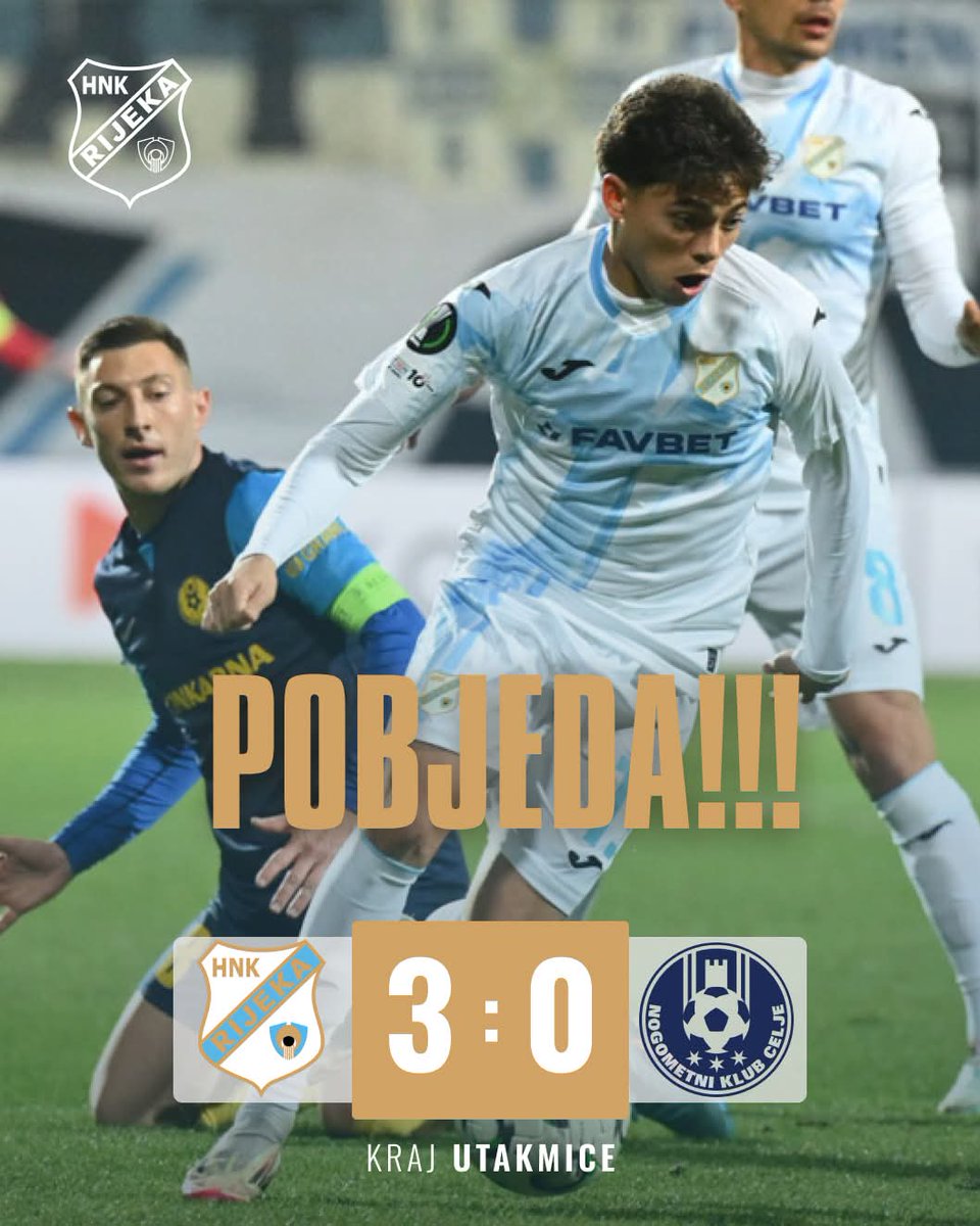 role_stats's tweet photo. Stjepan Radeljić odigrao svih 90 minuta u uvjerljivoj pobjedi Rijeke nad Celjem (3:0). Dvije asistencije i potpuno zasluženo igrač utakmice.
Amer Gojak solidnih 75 minuta u sredini, dok je Luka Menalo ušao s klupe u 74’.
Rijeka djelovala organizirano, agresivno i efikasno. https://t.co/TncFMUcWnb
