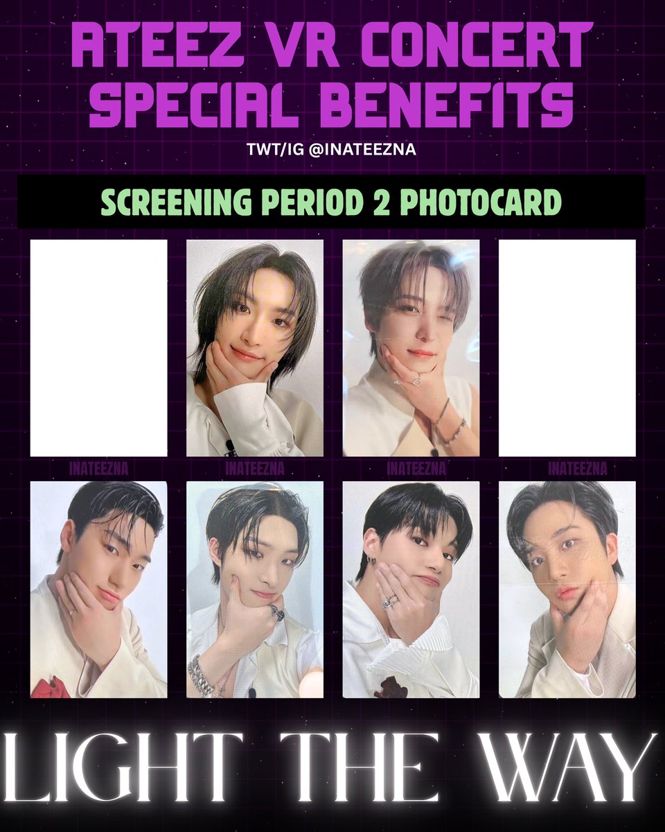 ATEEZ VR CONCERT : LIGHT THE WAY PHOTOCARD PC TEMPLATE Phase 2