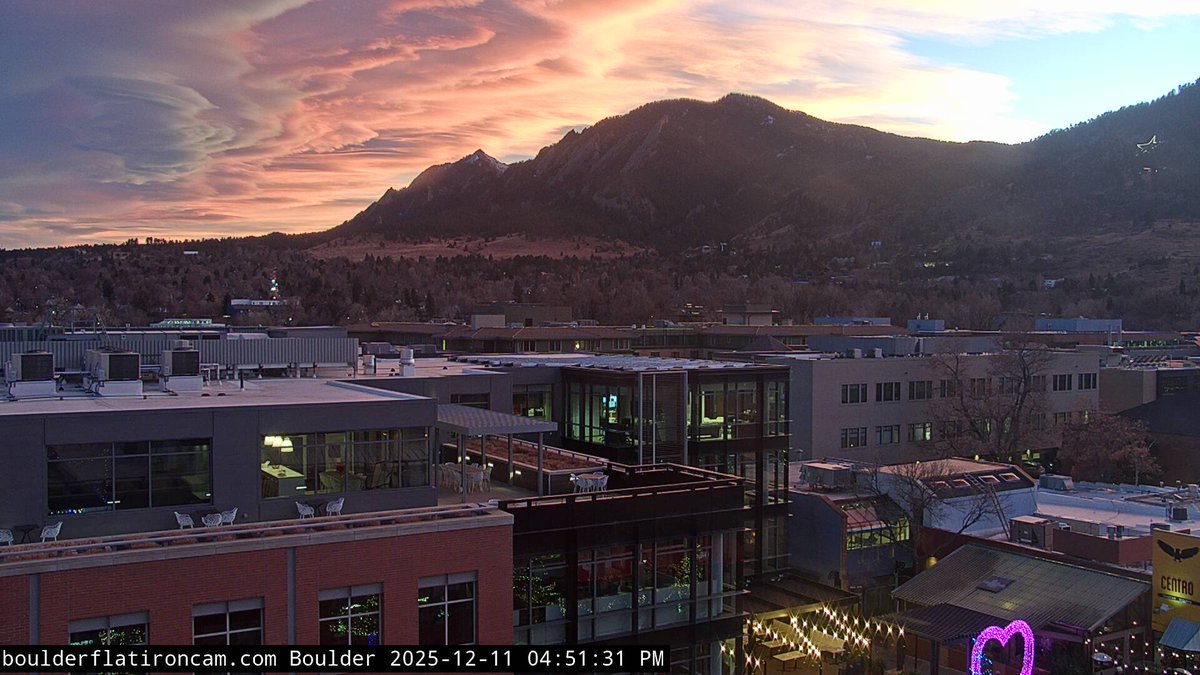 Sunset over Boulder today