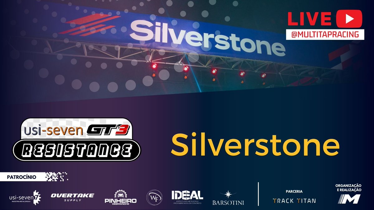 🔴ESTAMOS AO VIVO🔴

Chega mais que a ÚLTIMA ETAPA da 🏁USI-SEVEN GT3 Resistance🏁 em Silverstone já começou. Acompanhe nossa transmissão 🔴AO VIVO🔴 com narração de Telmo Camargo🤩.

📆ASSISTA AGORA📆 - youtube.com/live/KZ1n_LbeP…

🚦MULTITAP RACING, A CASA DO ACC NOS CONSOLES🚦