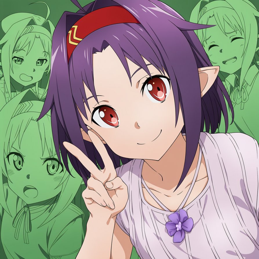 SAO ユウキ ショートヘアー いっぱい出す 手描き風