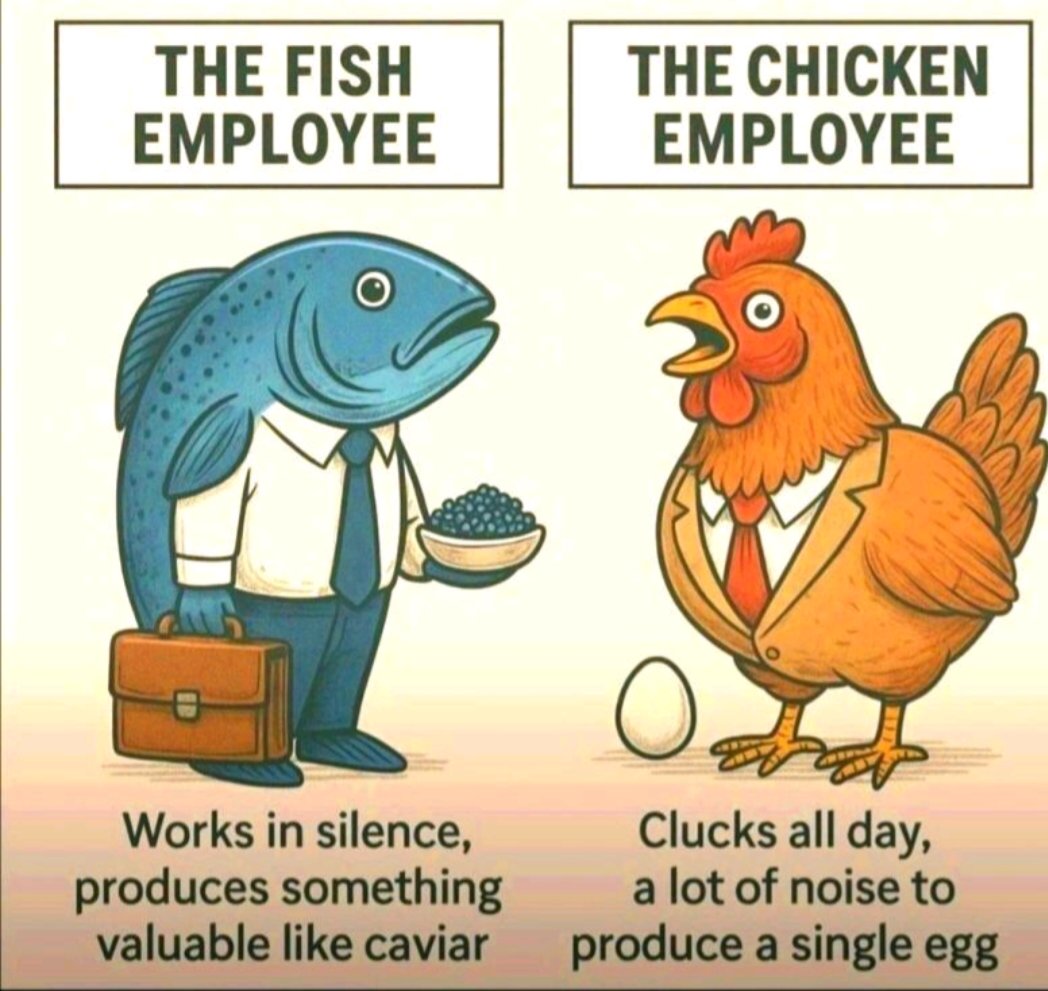 A chicken employee mindset detected.