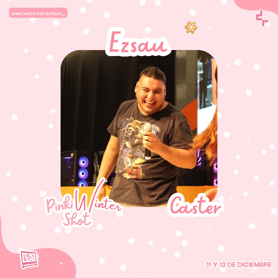 rositacc_'s tweet image. ⸝*˖˒˒🪷Con ustedes, las voces que el día de hoy narrarán sus grandes jugadas: @NubeDeGio , @eszau27 y @/España
Nos estarán acompañando llenando de emoción y felicidad esta edición de #PinkiWinterShot patrocinado por @DeepCoolMx y @SupermexMX 6:30pm cdmx 🌸ˎˊ
#DeepCiembre🌷°⋆