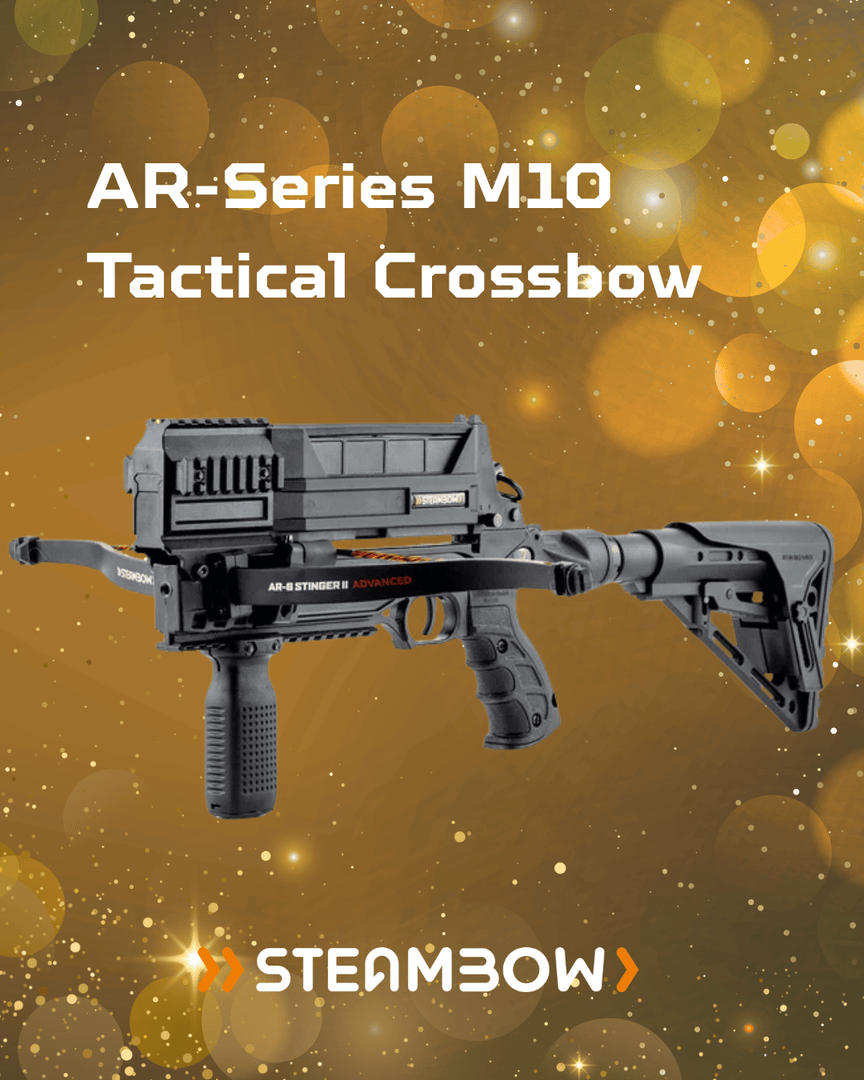 steambow's tweet photo. The 2025 Holiday Gift Guide brought to you by the big guy! 

🎯M10 Repeating Crossbow
🎯AR-6 Survival Bundle
🎯Fenris Compound Bow Magazine

And all the accessories you can stuff in a stocking!

https://t.co/MV9CJm8gxA https://t.co/9xs9bWNBAs
