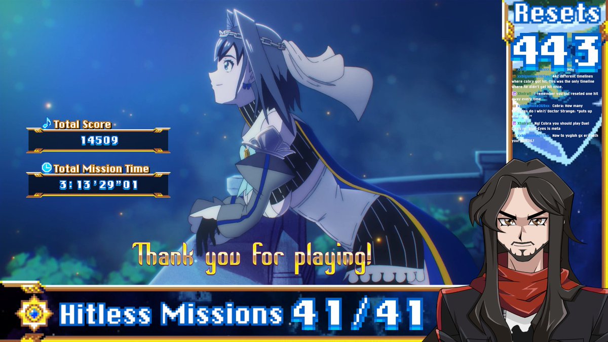 And with that, after 8 streams and 443 resets, I've beaten every mission in Chrono Gear without taking damage. Now to the editing mines I go, looking forward to making this video! #ChronoGear
