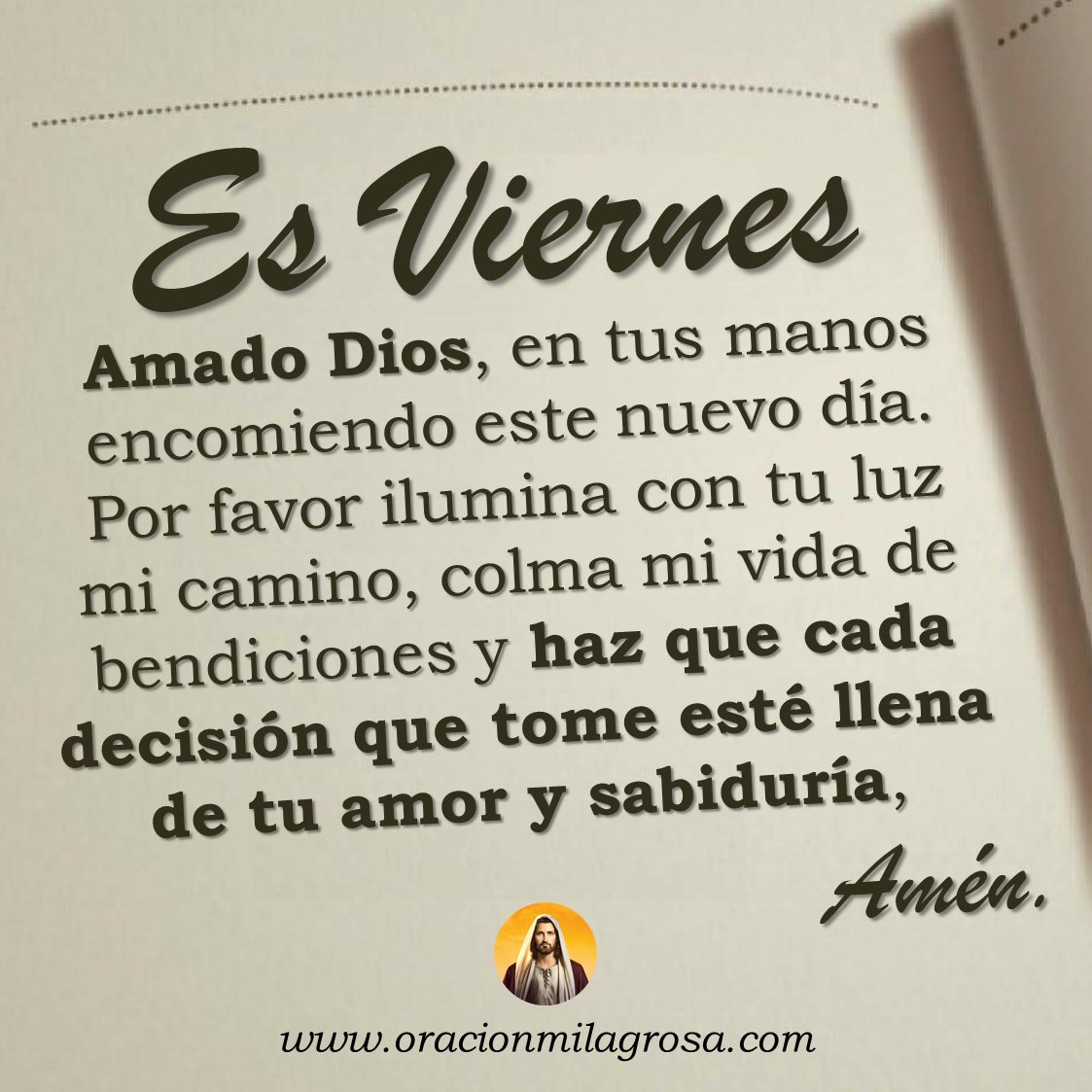 Oración para hoy viernes 12 de diciembre 👉 youtu.be/dUc9DZ1IQrM ✨