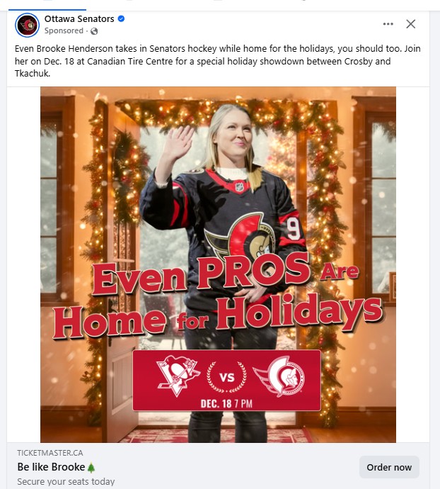 MJutasi's tweet photo. @annemurray1 @SIRIUSXM Thought you might get a good Christmas cheer out of this golf pro cheering on our Sens. And on another note. I don't care much for Christmas but I do listen to your Christmas album all the time. My favourite song is, "Oh Holy Night." What is yours Anne? https://t.co/yCKOuOBNQu