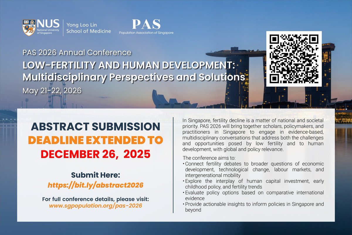 Population Association of Singapore tweet media