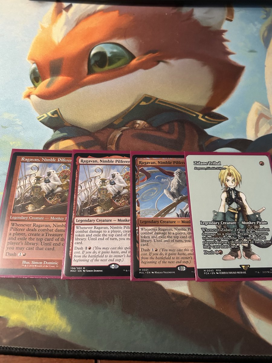 DannyLotus15's tweet photo. Is this the optimal Ragavan playset? https://t.co/EwADfeNA3Q