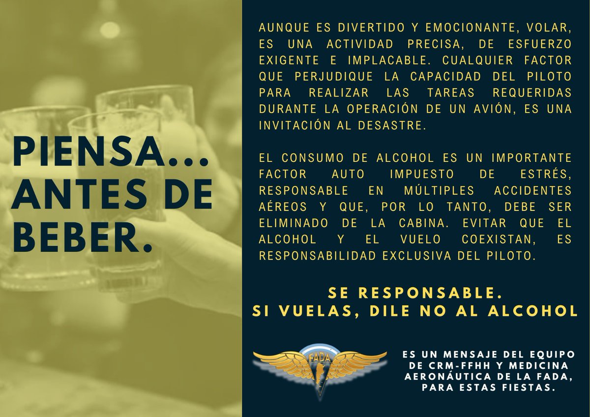 Llegan las fechas para los brindis con los más cercanos... el avión LEJOS... <a href="/fada_org/">F.A.D.A</a>