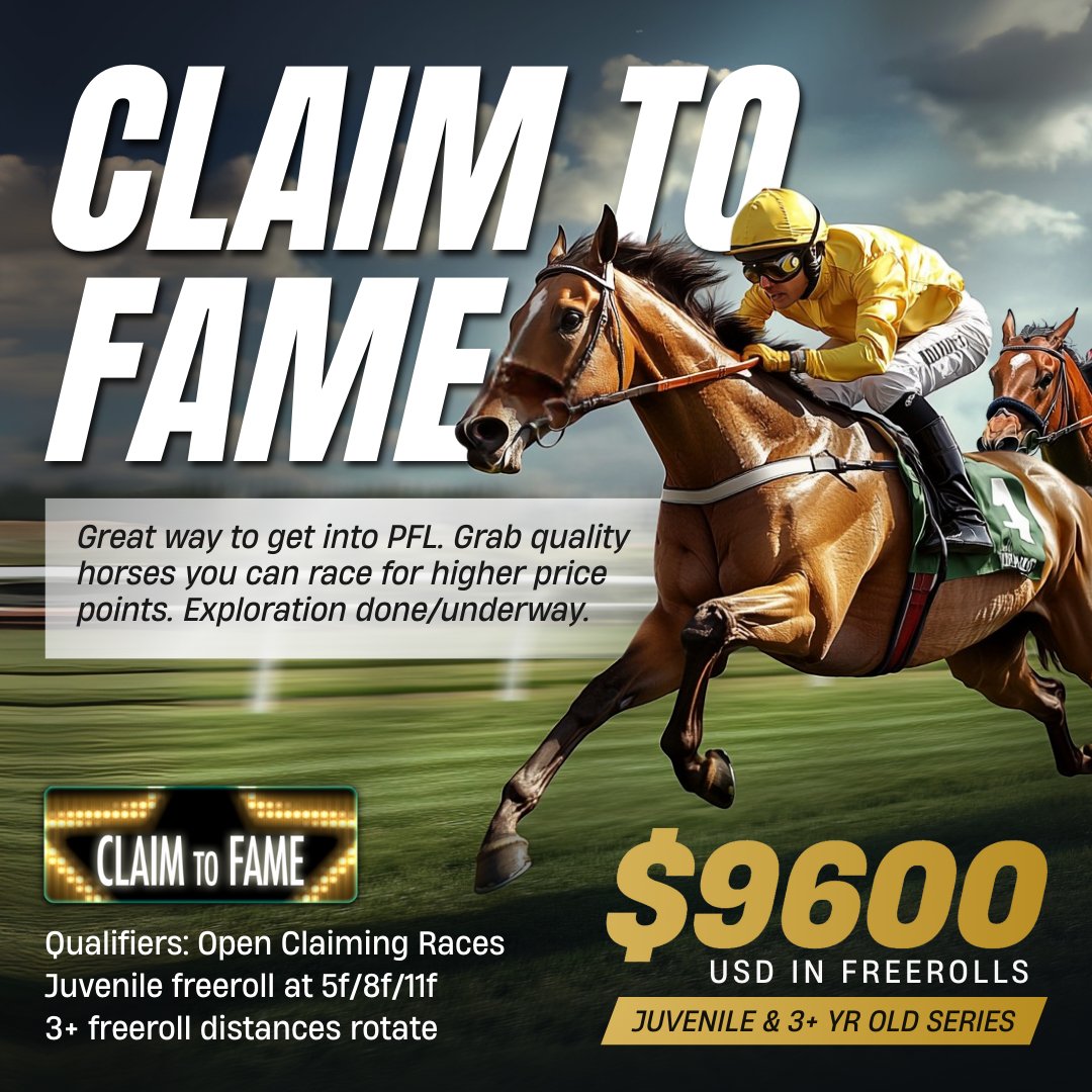 It happened again!

This horse just won over $4200 USD in a major race. And was claimed for 2400 Derby ($30)

This could be you next season! Come join up, check out the Claim to Fame series (which is still qualifying) claim a horse eligible for a freeroll &amp; start your legacy!