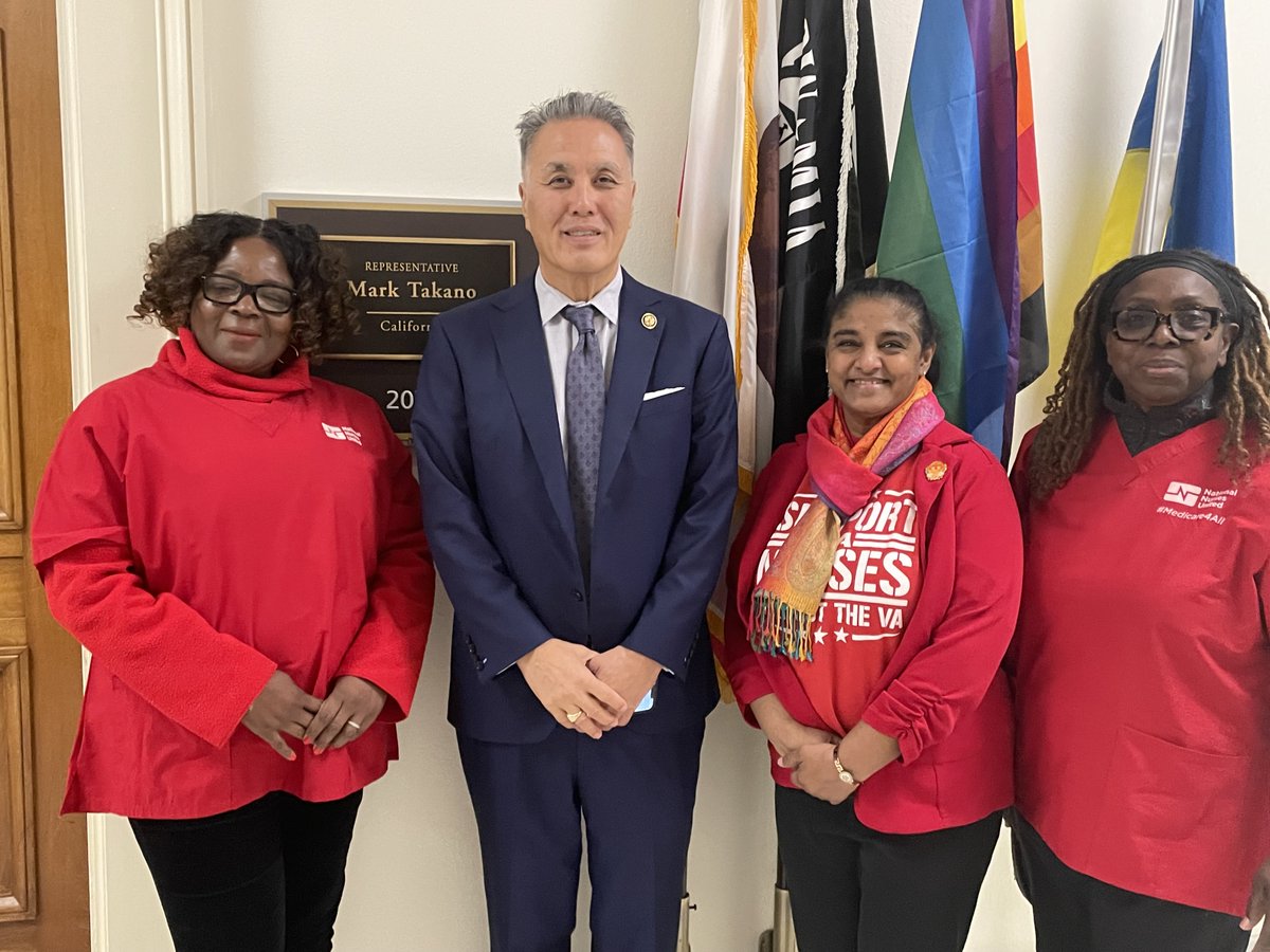 NationalNurses's tweet photo. 🚨 BIG WIN FOR WORKERS 🚨 Union RNs applaud the House for passing the Protect America’s Workforce Act! 2️⃣3️⃣1️⃣ members stood up to restore collective bargaining rights for VA nurses &amp; federal workers. Thank you @RepMarkTakano &amp; @ValerieFoushee for supporting nurses &amp; veterans. https://t.co/zTv5Aefp5R