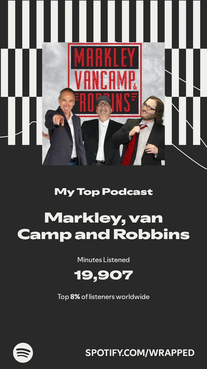 AlexHal86353224's tweet photo. Markley, van Camp and Robbins got my top spot. More in my #SpotifyWrapped. 
https://t.co/aY33VfbJAa https://t.co/n4SSnjVi4w