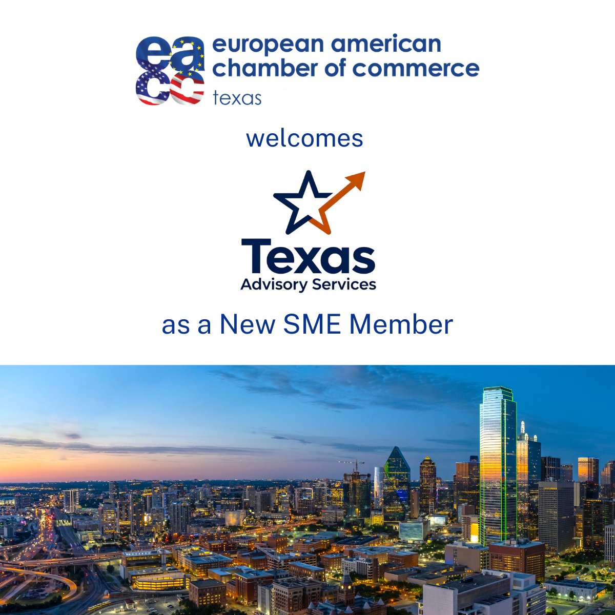The EACC Texas is proud to welcome Texas Advisory Services as a new SME Member!