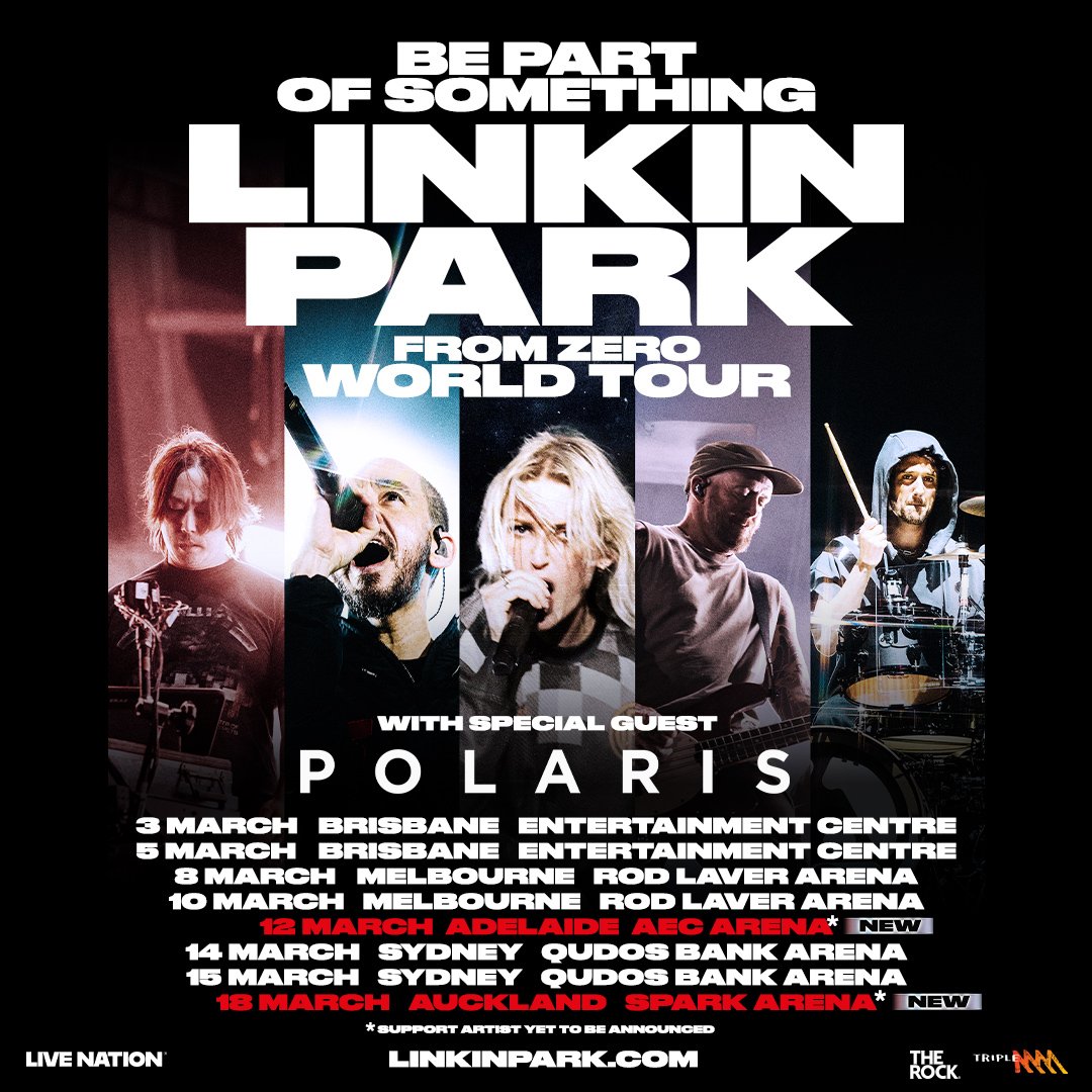 Bricksroll's tweet image. Tickets for our newly added 2026 From Zero World Tour shows in Australia and New Zealand will be available today (Friday, December 12 local) at 1PM Local Time