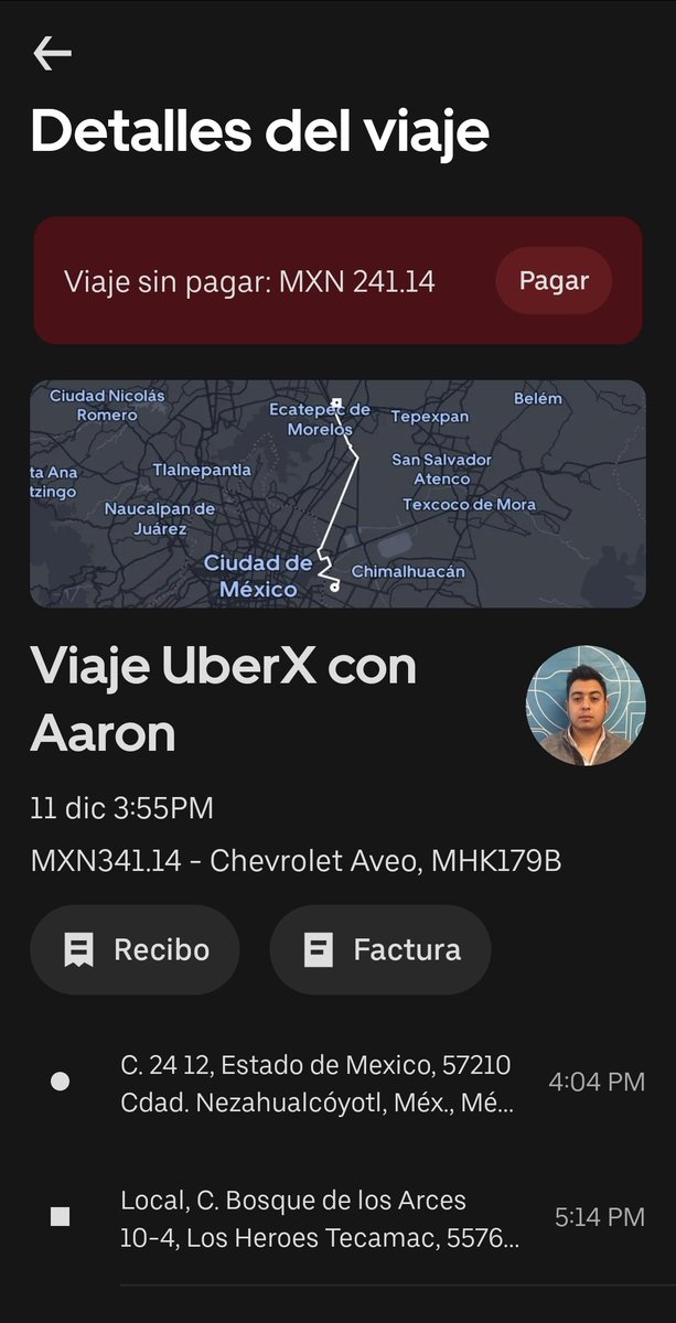 RuizLuthor's tweet photo. @Uber_MEX como pone que solo se le pago 100 y nunca dan solucion siempre tenemos que pagar por que no le dan seguimiento ni penalizan a los chóferes https://t.co/J6bo7DjtIT