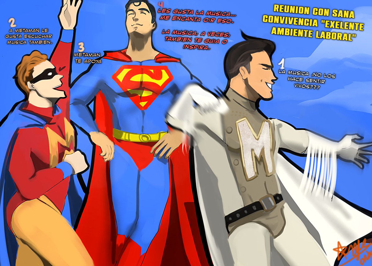 SnoopyJack4's tweet photo. Hola preciosos, les traigo un comic
basado en esta idea citada (muchas graciaaaas 😭🙏)
Supermans… oh sí, y un Homelander
Hc : metaman para mi es un sol, se llevaria de maravilla con sups y metroman (sin crisis existencial)✨
+ALT
#losincreibles #metaman #superman #homelander https://t.co/SahYCTnZuE