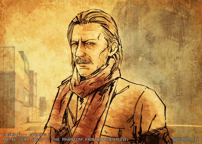 #X年前の今日描いたイラスト #過去絵 METAL GEAR SOLID V リボルバー・オセロット ▽2021,01,12 Painted.