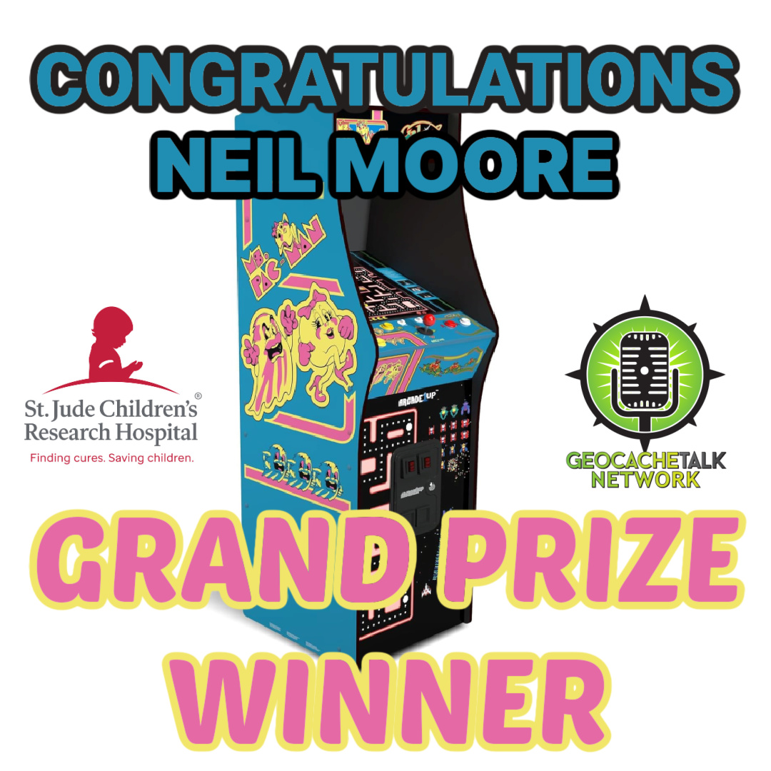 A huge shoutout to Neil Moore, winner of this year’s grand prize! Neil will be taking home an ARCADE1UP Class of ’81 Deluxe Arcade Machine.

We’re also excited to congratulate wwhale and OwenfromKC, who will each receive a Ms. Pac-Man Mini Arcade Classics game. 

#geocaching
