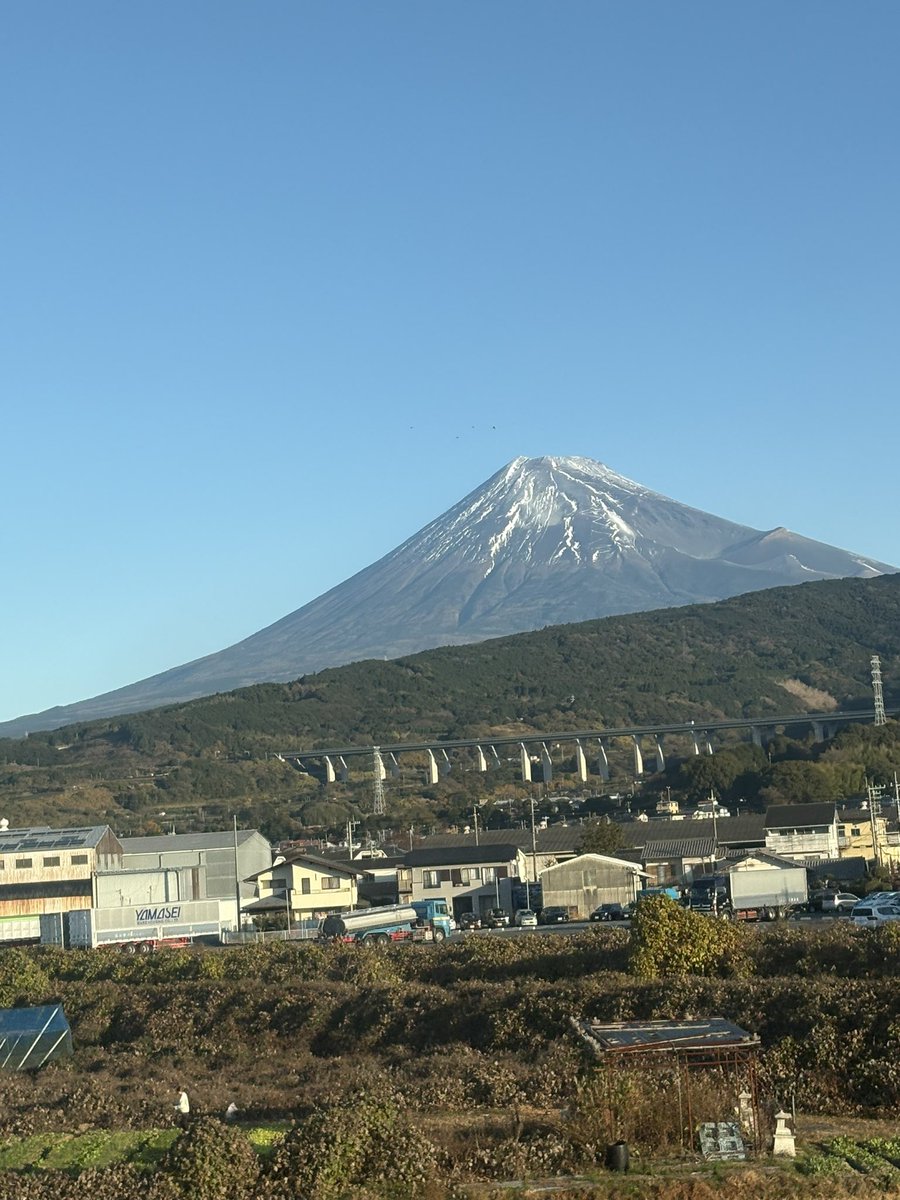 富士山が綺麗に見えました #新幹線 #富士山 #大阪出張