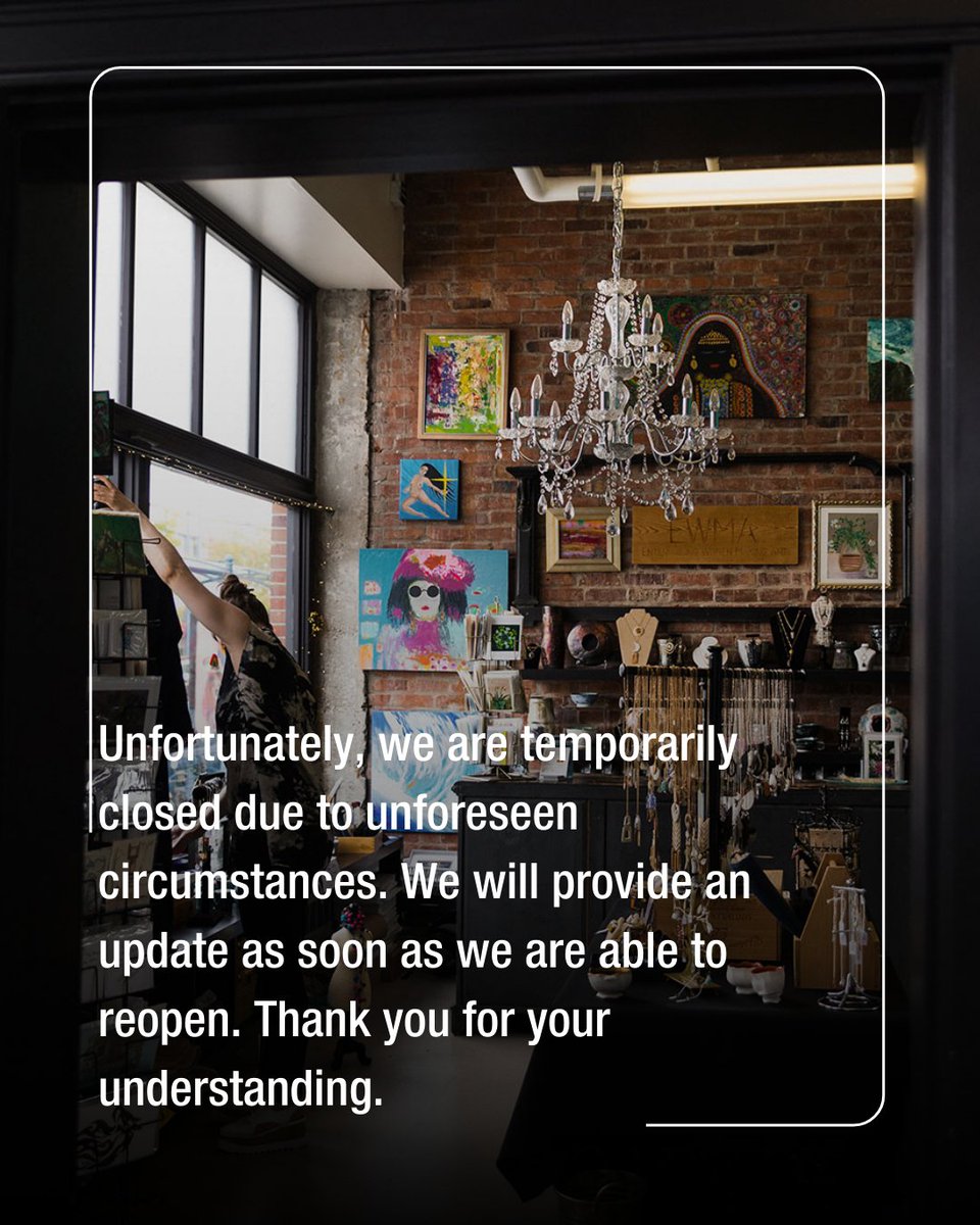 Unfortunately, we are temporarily closed due to unforeseen circumstances. We will provide an update as soon as we are able to reopen. Thank you for your understanding. 🧡