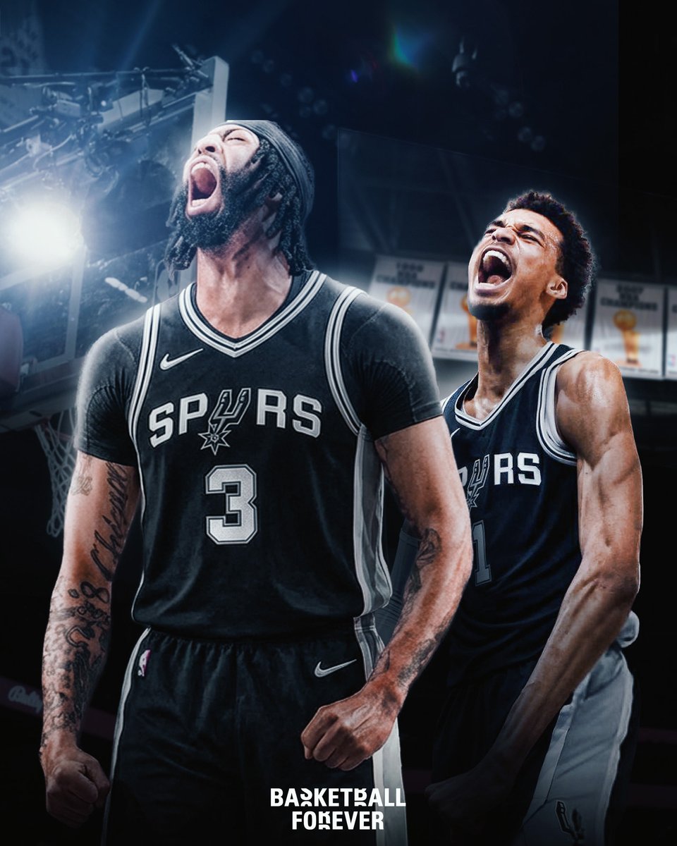 bballforever_'s tweet image. This ESPN trade proposal sees Victor Wembanyama team up with Anthony Davis in San Antonio to form a scary duo👽👀 

Spurs get: 
🔸Anthony Davis 

Mavericks get: 
🔸Harrison Barnes
🔸Keldon Johnson
🔸Luke Kornet
🔸2026 second-round pick (via Jazz) 
🔸2028 &amp;amp; 2029 second-round picks…