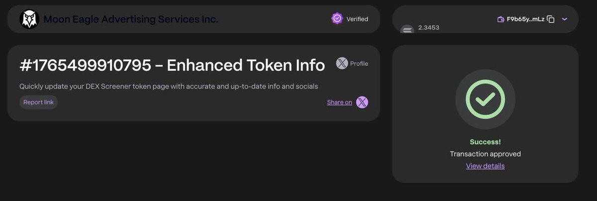 We understand narratives. We understand the market. We understand how to move swift 😁

Dex paid. ✅