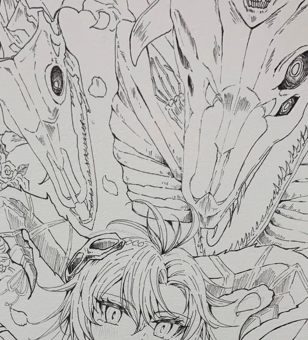 wip✏️

頭その2と胴体描けた! 