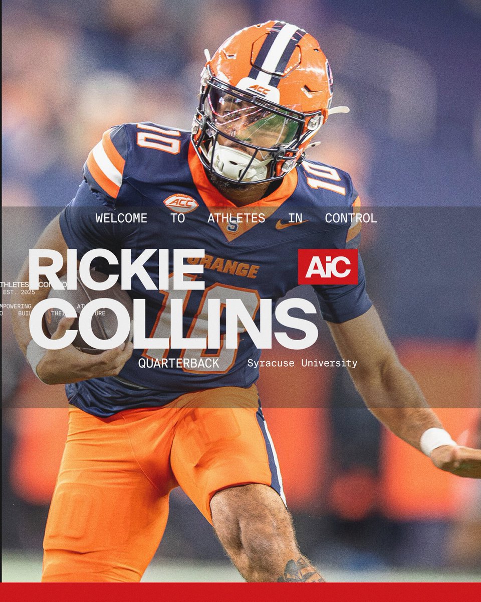 AiC_Athletes's tweet photo. Please welcome @CuseFootball  quarterback @RickieJCollins1  to the tribe🍊 https://t.co/S9Hu59R5mi