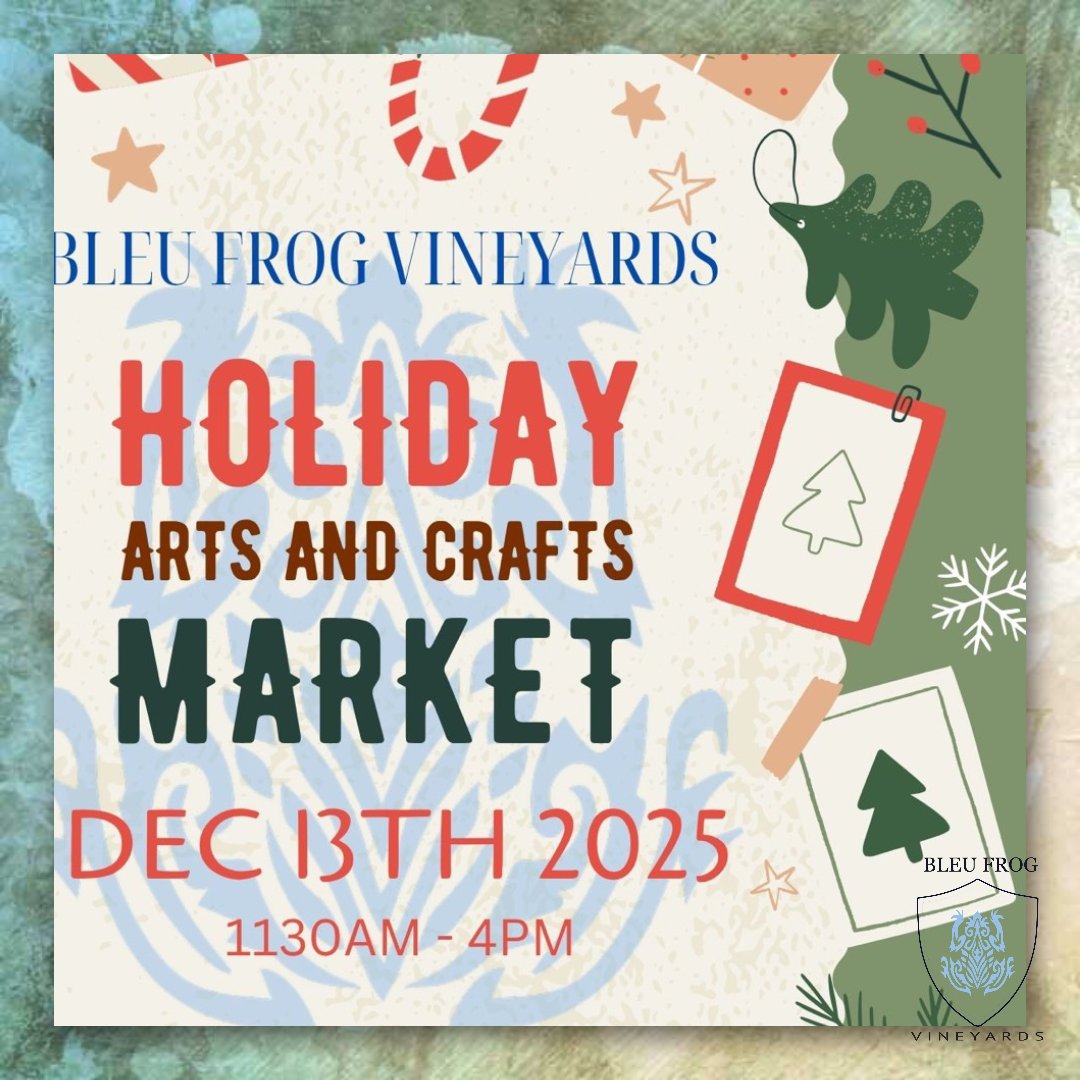 Saturday Dec 13 Mini Craft Fair! 🎉 on heated side decks of barn - Heated barn, mulled wine, beer, pet and Family Friendly.  Free fire pits on request-Play area open. #leesburgva #winery #brewery Live music