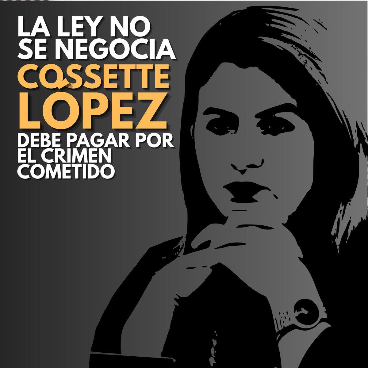 david2tor's tweet photo. La Ley no se Puede Negociar 
La Consejera Conspiradora de @CossetteOficial Debe de pagar por el Crimen que está Comiendo.
#NoAlGolpeElectoral https://t.co/UJXDI1d8BS