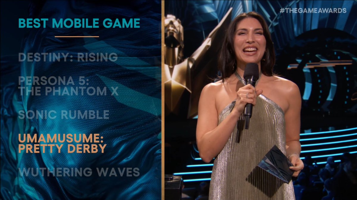 WuWa_Verse1's tweet photo. Umamusume wins Best Mobile Game 2025.

Wuthering Waves didn't make it.  

#TheGameAwards https://t.co/VjFmZw1plZ
