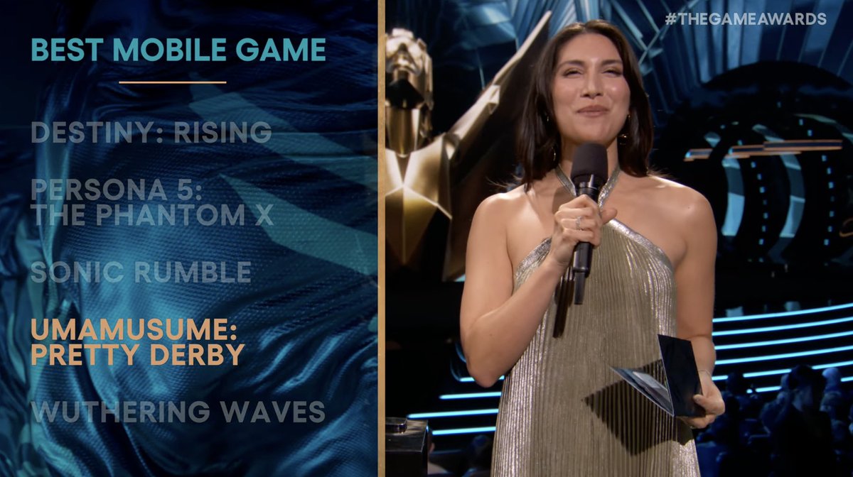 IGN's tweet image. Umamusume: Pretty Derby wins Best Mobile Game at #TheGameAwards
