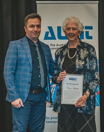 Honouring Terry Chesher,   Italian–English translator and AUSIT Fellow, who was presented with Life   Membership at this year’s AUSIT Conference for her pioneering  contribution to healthcare interpreting in Australia. A remarkable legacy of leadership &amp; service to our profession