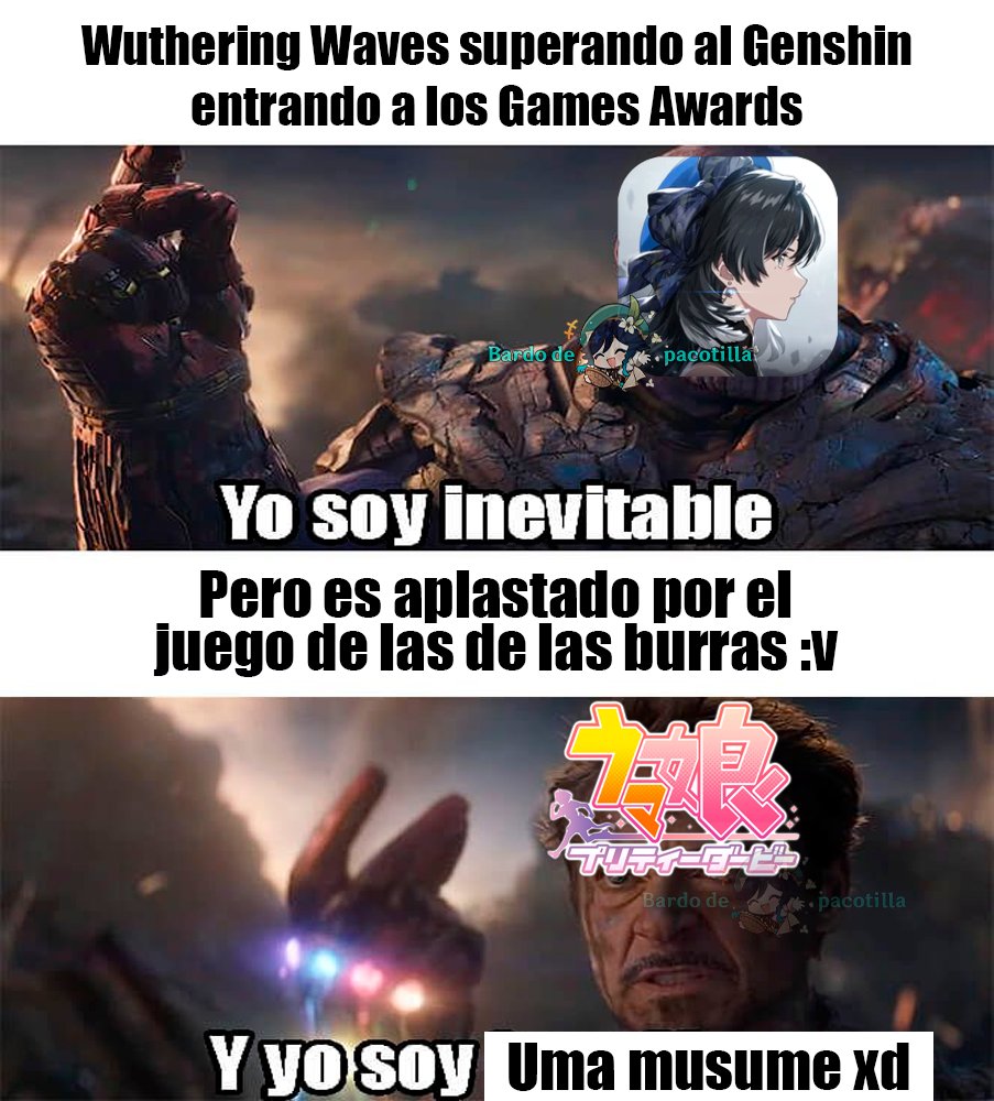 Bardopacotilla's tweet photo. Padre Wuwa ha caído gente 😔

#TheGameAwards https://t.co/MzcI9jNSG7