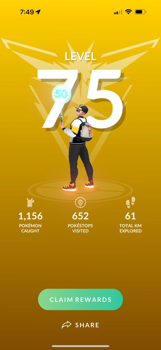 JessesGirl5418's tweet image. 8 full days to hit Level 75 - thank you everyone for opening gifts!! Now the real walking begins! #PokemonGO #pokemon #freetoplay #pokemonfriends #PokemonGOfriend #pokemongoraids