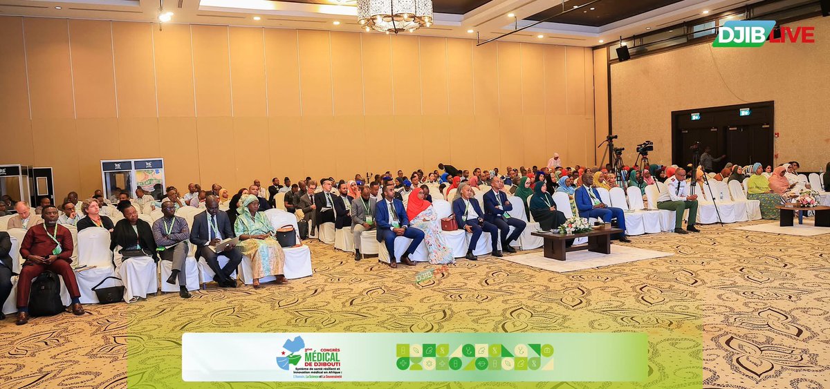LiveDjib's tweet image. Un rendez-vous scientifique national d’envergure 🇩🇯🩺
Le 2ᵉ Congrès Médical de Djibouti s’est tenu aujourd’hui au Djibouti Palace Kempinski, sous le haut patronage du Président de la République, Son Excellence Ismail Omar Guelleh.
Placée sous le signe de la science, de la…