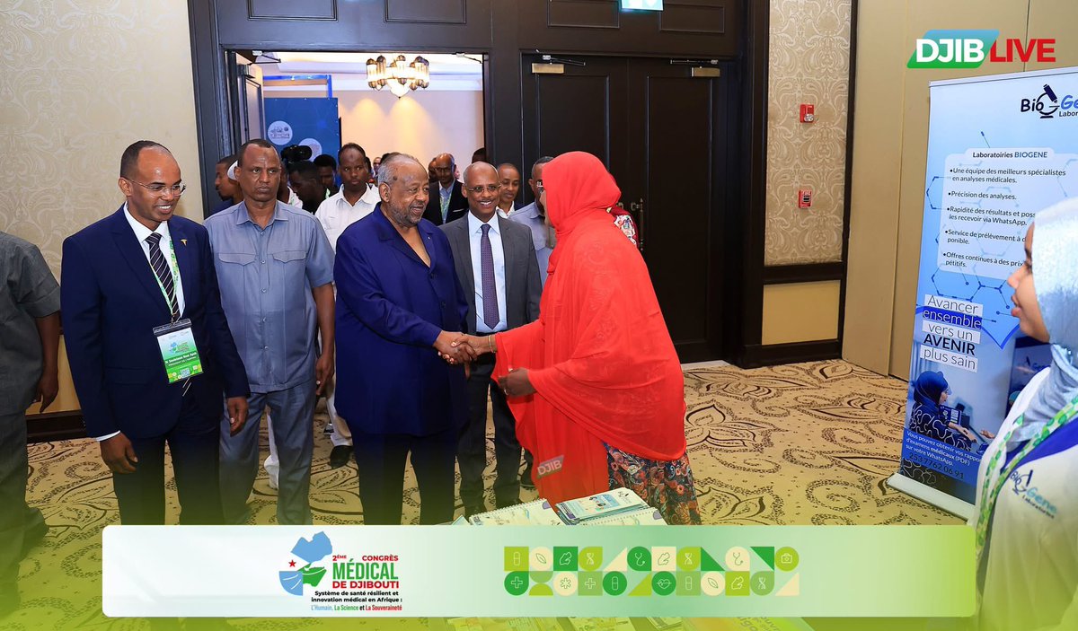 LiveDjib's tweet image. Un rendez-vous scientifique national d’envergure 🇩🇯🩺
Le 2ᵉ Congrès Médical de Djibouti s’est tenu aujourd’hui au Djibouti Palace Kempinski, sous le haut patronage du Président de la République, Son Excellence Ismail Omar Guelleh.
Placée sous le signe de la science, de la…