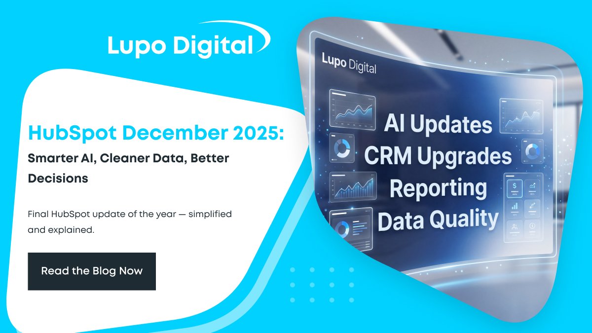 HubSpot closes 2025 with updates that matter: sharper AI insights, cleaner data pipelines, and better reporting for cross-team alignment. Key gains for Marketing, Sales, CRM &amp; Content Hub teams.

Full breakdown: hubs.li/Q03Xq94J0
 
#HubSpot #HubSpotUpdates