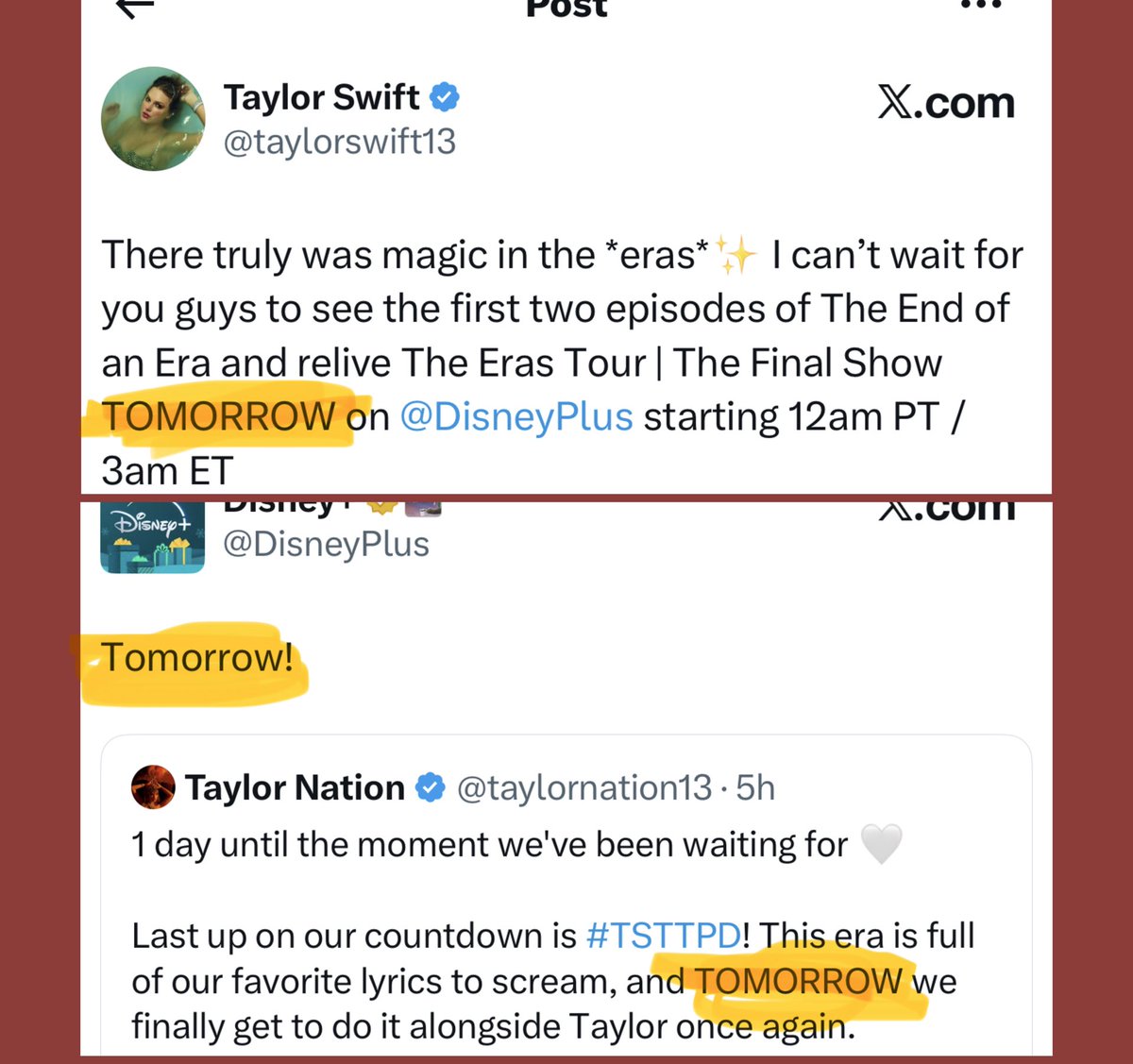 JordynLWYMMD's tweet photo. hey so this has me suspicious👀 

@taylorswift13 @taylornation13 @DisneyPlus https://t.co/9NDdFQhWpm