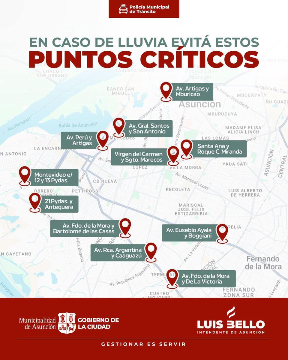 luisbello_asu's tweet image. Ante la tormenta pronosticada para este viernes, estoy monitoreando y dispuse que todos los equipos operativos del Gobierno de Asunción, especialmente los de Servicios Urbanos y Gestión de Riesgos, estén en alerta y en guardia permanente. Estamos en coordinación directa con la…